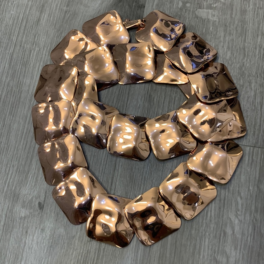 *Pre-Loved* - Plated Statement Necklace/Belt - Rose Gold